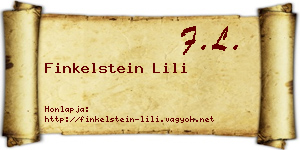 Finkelstein Lili névjegykártya