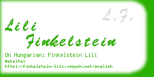 lili finkelstein business card